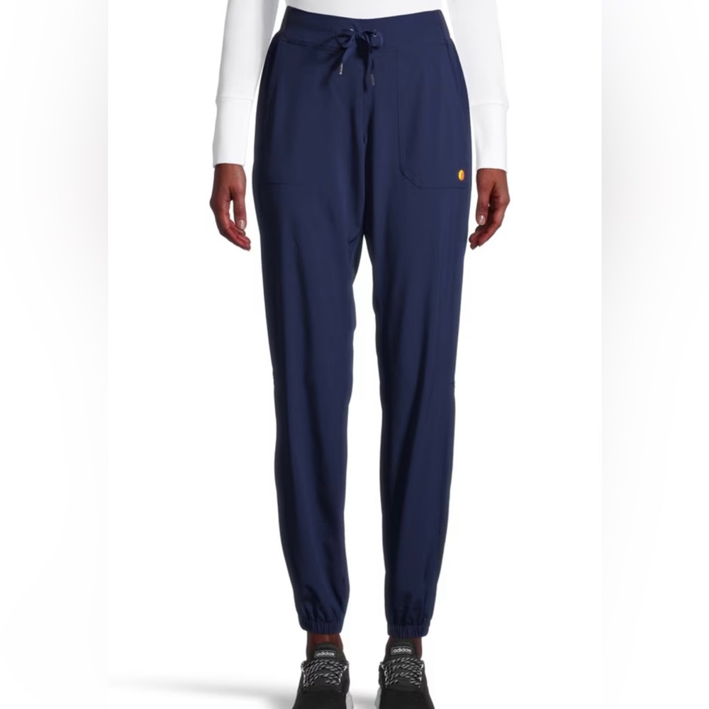 Scrubletics Women's Jogger Fit Drawstring Elastic Stretch Waist Scrub Pants